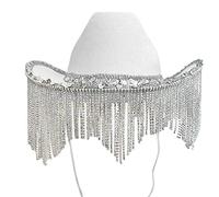 Rhinestones Cowboy Hat For Girls Sequins Rhinestones Fringe Cowgirl Hat Birthday Party Costume Accessory Cowboy With Sequins Fringe Cowgirl Costume For Women Adult Girls To Wear Western Party