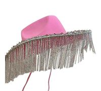 Rhinestones Cowboy Hat For Girls Sequins Rhinestones Fringe Cowgirl Hat Birthday Party Costume Accessory Cowboy With Sequins Fringe Cowgirl Costume For Women Adult Girls To Wear Western Party