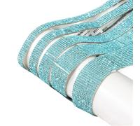 Rhinestones Diamond Ribbon, Self Adhesive Rhinestone Ribbon 1 Yard Multicolor 0.8-2.5cm(Blue,10 Rows(2cm))