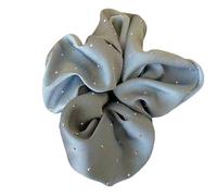 Rhinestones Embellished Elastic Hair Bands Sparkling Soft Fabric Scrunchies For Women Daily Use And Special Event Soft Elastic Hair Ties For Women