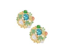 Rhinestones Flower Studs Earrings Elegant Rhinestones Flower Earrings Unique Ear Adornment For The Modern Woman Trendy Women’s Accessories