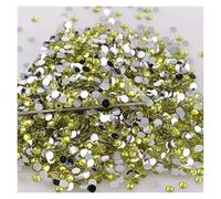 Rhinestones for Clothes 1000pcs Non Hot Fix Rhinestones 2/3/4mm Round Resin Flatback Crystal DIY Nail Art Jewelry Garment(Lemon-Yellow,3.0mm)