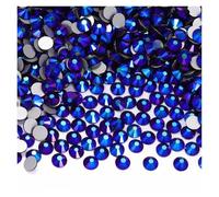 Rhinestones for Clothes SS4-SS20 1440Pcs Glitter Glass Round Rhinestones Non Hotfix Crystal Nail Art Gems for Wedding Dress DIY Decoration(Black AB,SS4(1.5mm-1.7mm))