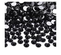 Rhinestones for Clothes SS4-SS20 1440Pcs Glitter Glass Round Rhinestones Non Hotfix Crystal Nail Art Gems for Wedding Dress DIY Decoration(Black,SS4(1.5mm-1.7mm))