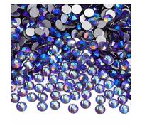Rhinestones for Clothes SS4-SS20 1440Pcs Glitter Glass Round Rhinestones Non Hotfix Crystal Nail Art Gems for Wedding Dress DIY Decoration(Black Diamond AB,SS4(1.5mm-1.7mm))
