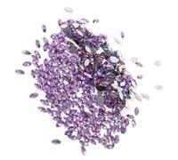 Rhinestones for Craft,500Pcs Rhinestone, Horse Eye Shape Ab Gems Flatback Rhinestones Scrapbooking Sequins 7X15Mm for Wedding DIY Party Decor White Craft (#5)