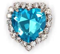 Rhinestones for Crafting， 50pcs Heart Shape Glass Rhinestones with Claw Sew On Crystal Stone Metal Base Buckle for Clothes Strass Diamond Sewn(Sky Blue,10mm)