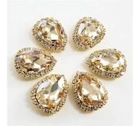 Rhinestones, Glass Crystal Drop Shape Sew On Rhinestones Multiple Sizes Pack of 10(13x18mm 10pcs)