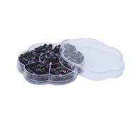 Rhinestones Glass Nail Stones Round Decorative Craft Stones 500PCS - Bright Clear Glass with Silver Backing, DIY Nail Art & Clothing Accessories (JM201 Lotus Root Purple)