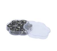Rhinestones Glass Nail Stones Round Decorative Craft Stones 500PCS - Bright Clear Glass with Silver Backing, DIY Nail Art & Clothing Accessories (JM201 Light Yellow)