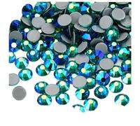 Rhinestones Green Series Color Fix Rhinestones Glass Strass Hotfix Iron On Rhinestones Sewing Fabric Decorations(Green Zircon AB,SS10 1440pcs)