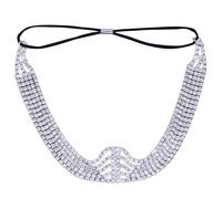 Rhinestones Hairband For Women Wedding Crystal Hairhoop Glittering Hairband Bridal Shower Elastic Hairband Hair Ornaments