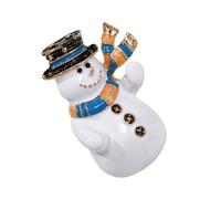 Rhinestones Holiday Fashion Accessory Sparkling Rhinestones Christmas Tree Snowman Brooch For Women Holiday Ornament Zinc Alloy Brooch Pin