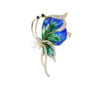 Rhinestones Imitation Pearls Butterfly Brooch Chinese Styles Lapel Pin Jewelry For Dresses Fashion Corsage Accessories Brooch