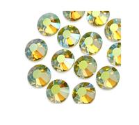 Rhinestones Multi Colors Crystal AB Non Hot Fix Rhinestone Flat Back Strass Nail Glitters Garment Stone(Citrine AB,SS12 1440PCS)