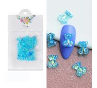 Rhinestones Nail Gems, 4.5g Acrylic Flower Nail Art Rhinestones Gems Multicolor Mixed Size 50 Pcs(30Pc-MNX05)