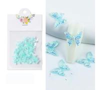 Rhinestones Nail Gems, 4.5g Acrylic Flower Nail Art Rhinestones Gems Multicolor Mixed Size 50 Pcs(30Pc-HD04)