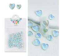 Rhinestones Nail Gems, 4.5g Acrylic Flower Nail Art Rhinestones Gems Multicolor Mixed Size 50 Pcs(50Pc-LJAX06)