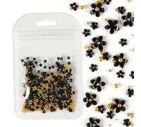 Rhinestones Nail Gems, 4.5g Acrylic Flower Nail Art Rhinestones Gems Multicolor Mixed Size 50 Pcs(D-BH6)