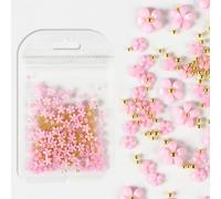 Rhinestones Nail Gems, 4.5g Acrylic Flower Nail Art Rhinestones Gems Multicolor Mixed Size 50 Pcs(D-BH4)