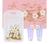 Rhinestones Nail Gems, 4.5g Acrylic Flower Nail Art Rhinestones Gems Multicolor Mixed Size 50 Pcs(D-ZGHD1)