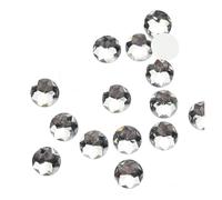 Rhinestones Non Hotfix Colorful Round Stones Applique Flatback Rhinestones for Garment Accessory Dress(White,16mm 80pcs)