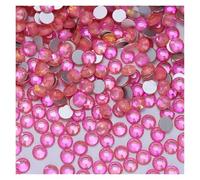 Rhinestones Non Hotfix Rhinestones Bling Crystal Opal Series Super Glitter Glass Flatback Crystals for DIY Nail Art Charm Gems(Crystal Rose Pink,SS4-1440PCS)