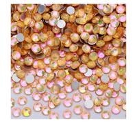 Rhinestones Non Hotfix Rhinestones Bling Crystal Opal Series Super Glitter Glass Flatback Crystals for DIY Nail Art Charm Gems(Crystal Orange,SS16-1440PCS)