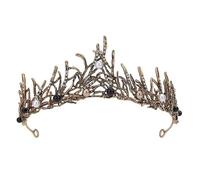 Rhinestones Pearl Branches Wedding Tiaras and Crowns for Women,Crystal Rhinestones Queen Tiara Princess Crown Birthday Tiara Headbands for Wedding Prom Bridal Party Halloween Costume gold adjustable