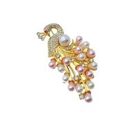 Rhinestones Pearls Peacocks Brooch For Girls Stylish Scarf Pin Decoration For Wedding And Party Stylish Outfits Alloy Brooch