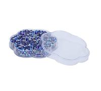 Rhinestones Pure Bright Clear Glass Nail Stones DIY Crafts Clothes Bag Decoration 1000 Pcs Box (JM201 Blue AB)