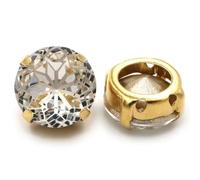 Rhinestones, Sew On Round Claw Setting Glass Rhinestones Multicolor 8-14mm Pack of 10(Clear White,10PCS 14MM)