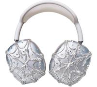 Rhinestones Spider Web Cover Case for Apple Headphones Glittering Case for Airpods Max Cute Airpod Pro Max Ear Covers Protective Accessories
