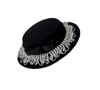 Rhinestones Tassels Bowknot Lolitas Small Hat Hair Accessory Portable Decoration For Themed Gatherings And Performances Decorative Hairpin