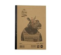 Rhino 100% Recycled A4 Refill Pad, Writing Pad, 320 Page / 8mm Lined with Margin, 1 Pack, White Hole Punched Top Binding Writing Paper, Office & School Stationery Supplies