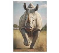 Rhino 1000 Piece Wooden Jigsaw Puzzles for Adults & Kids - Puzzle for Teens 78×53cm