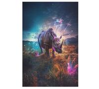 Rhino 1000 Piece Wooden Jigsaw Puzzles for Adults & Kids - Puzzle for Teens 78×53cm