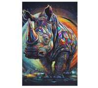 Rhino 1000 Piece Wooden Jigsaw Puzzles for Adults Puzzle Learning Educational Toys Family Games for Kids Jigsaws 78×53cm