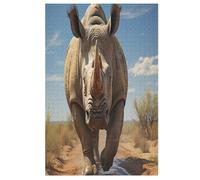 Rhino 1000 Pieces of Puzzles for Adults And Children - Wooden Puzzles, Stress Relief Games And Unique Gifts 78×53cm