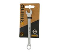 RHINO 10mm Combination Wrench, Clamp, Ring Spanner and Combination Spanner - 10mm Diameter - High Quality - Made of Steel (Chrome Vanadium) - - Various Sizes Available