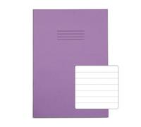 Rhino 13 x 9 A4+ Oversized Exercise Book 40 Page Feint Ruled 12mm Purple (Pack 100) - VDU024-230-6