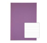 Rhino Oversized Exercise Books, 40 Page / 8mm Lined Paper Notebook, 100 Pack, 13 x 9 Writing Book, Office & School Stationery Supplies, Purple
