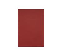 Rhino 13 x 9 A4+ Oversized Exercise Book 40 Page 7mm Squared Red (Pack 100) - VDU024-310-4