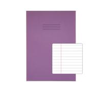 Rhino 13 x 9 Exercise Book 48 Page, Purple, 8mm Ruled & Margin Pages (Pack 50)