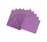 Rhino 138 x 165 Exercise Books, 24-Page/Blank Paper Notebook, 100-Pack, Writing Book, Office & School Stationery Supplies, Purple