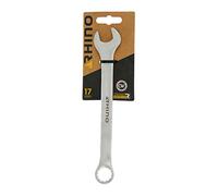 RHINO 17mm Combination Wrench, Combination Spanner, Ring Spanner and Fork Wrench - High Quality - Made of Steel (Chrome Vanadium) - Lifetime Guarantee - Various Sizes Available