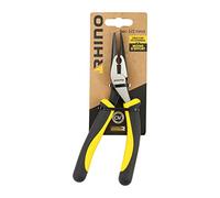 RHINO 180 mm Universal Steel (Chrome Vanadium) Semi-Round Nose Pliers with Angled Handle and 25 Degree Angled Handle for Easy Grip