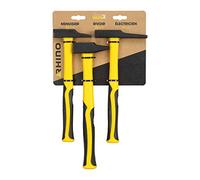 Rhino 18922 Set of 3 Hammers (Electrician, 16 mm, 25 mm Riveter, 20 mm Carpenter) - Ergonomic Tri-Material Unbreakable Handle