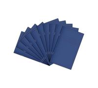 Rhino 200 x 120 mm Exercise Books, 80-Page / 8mm Lined Paper Notebook, 10-Pack, Writing Book, Office & School Stationery Supplies, Dark Blue