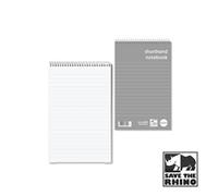 Rhino Notebook Ruled Spiral Bound Top Bound Art Silk Soft Cover White 160 Pages Pack 10